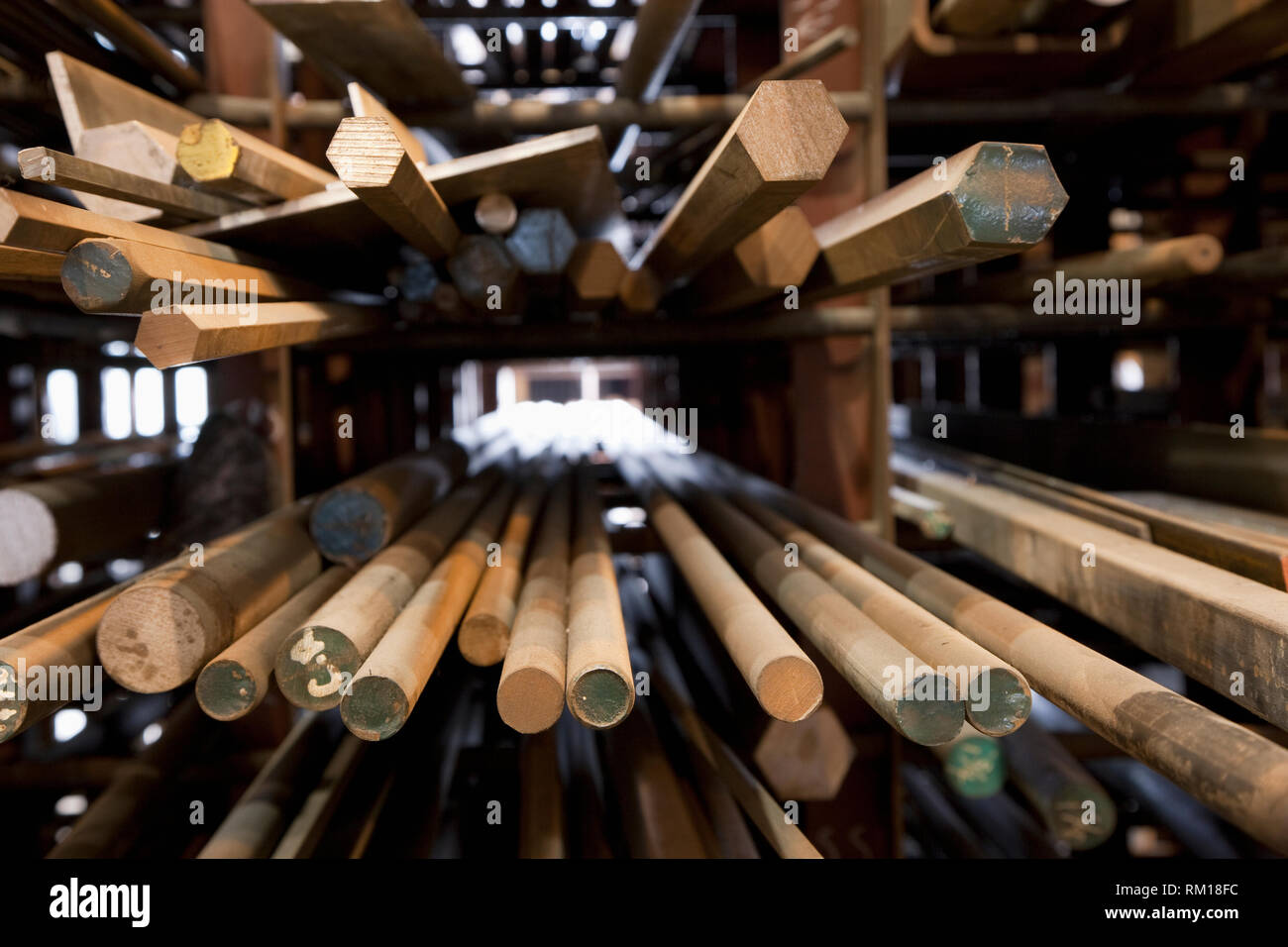 Les tiges de bois Banque D'Images