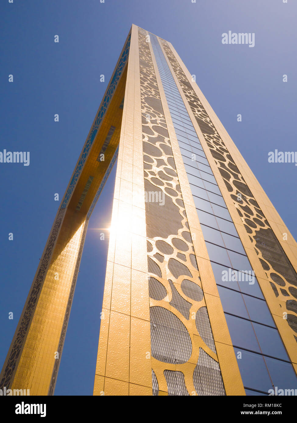 Dubaï, Émirats arabes unis - 15 mai 2018 : Cadre de Dubaï est l'un des derniers symbole de Dubaï, situé dans la région de Zabeel Park. Banque D'Images