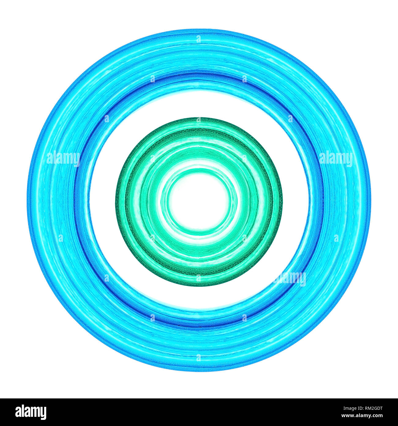 L'eau bleu et vert cercles couleur Banque D'Images