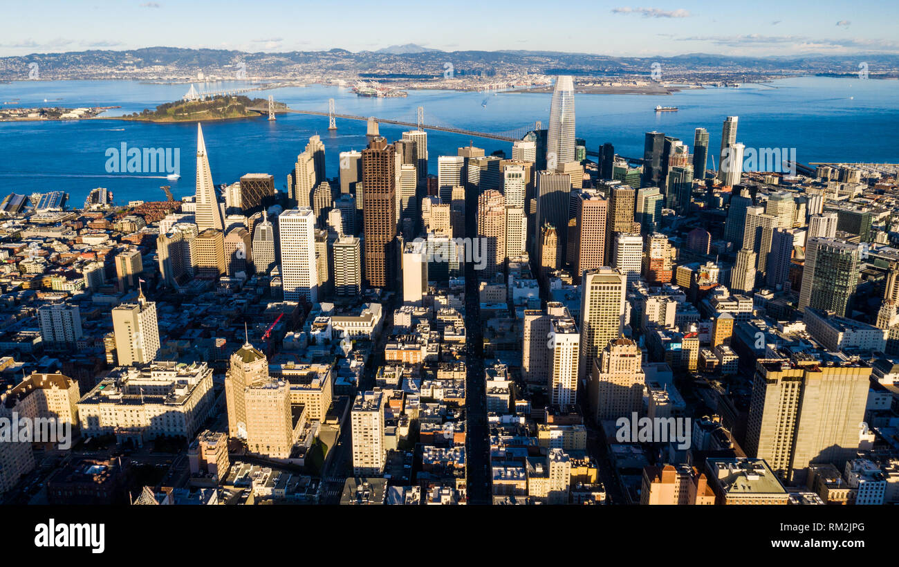 Quartier financier, le centre-ville, San Francisco, CA, USA Banque D'Images