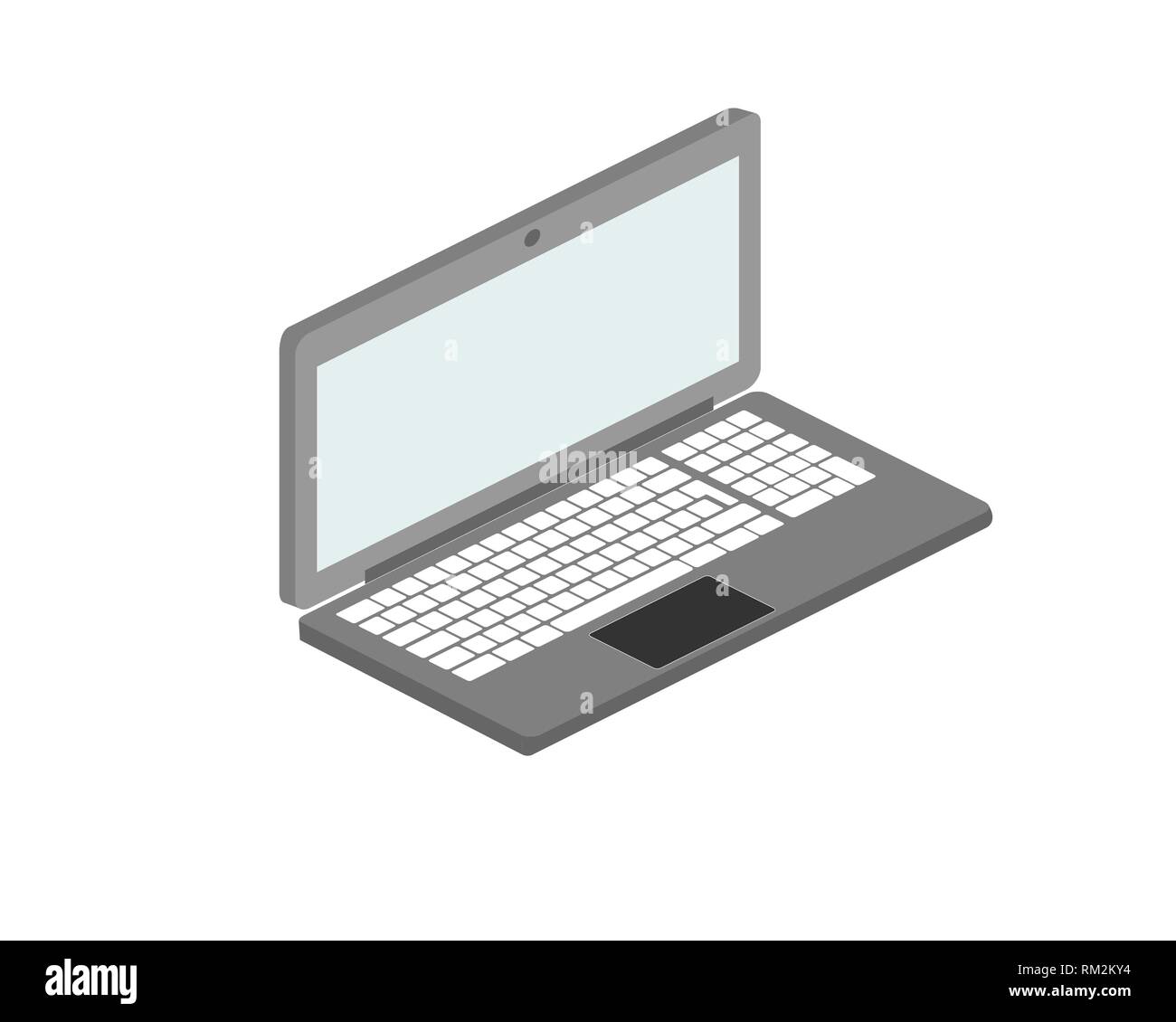 Vector illustration de l'ordinateur portable sur fond blanc. 3d. Isométriques. Illustration de Vecteur