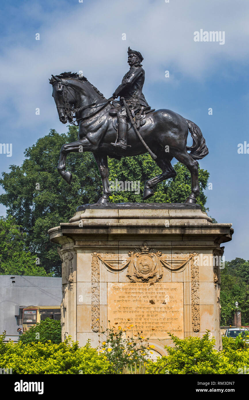 Gaekwad Maharaja Sayajirao statue, Ahmedabad, Gujarat, Inde, Asie Banque D'Images