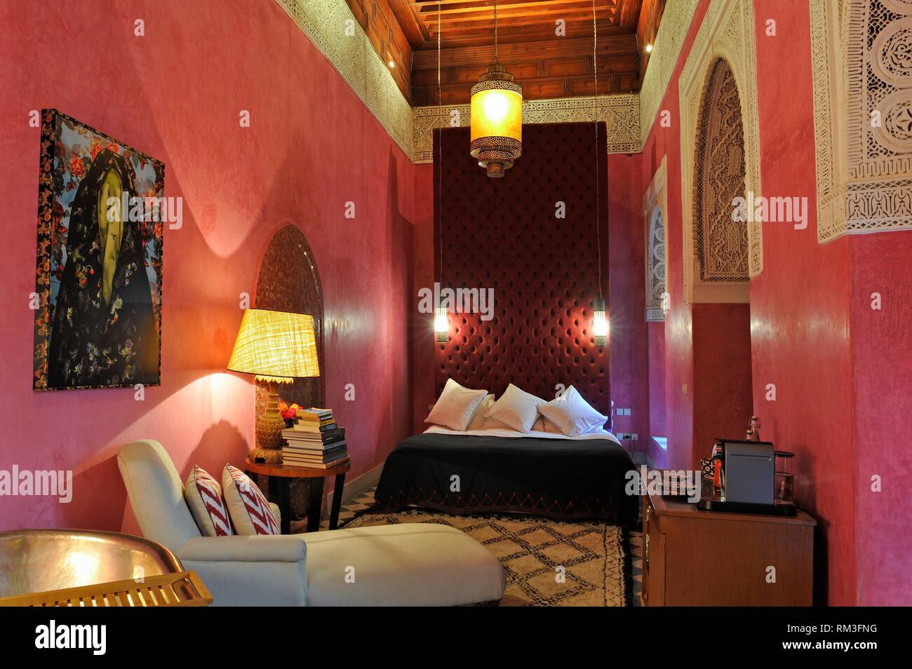 Grand prix de l'hôtel El-Fenn, médina de Marrakech, Maroc, Afrique du Nord. Banque D'Images