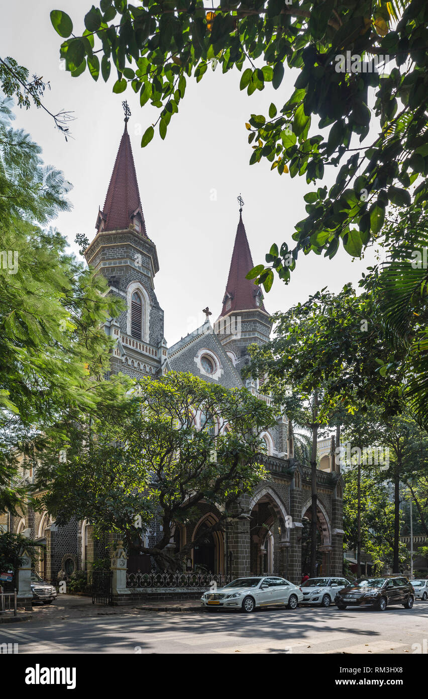 Cathédrale saint nom, Colaba, Mumbai, Maharashtra, Inde, Asie Banque D'Images