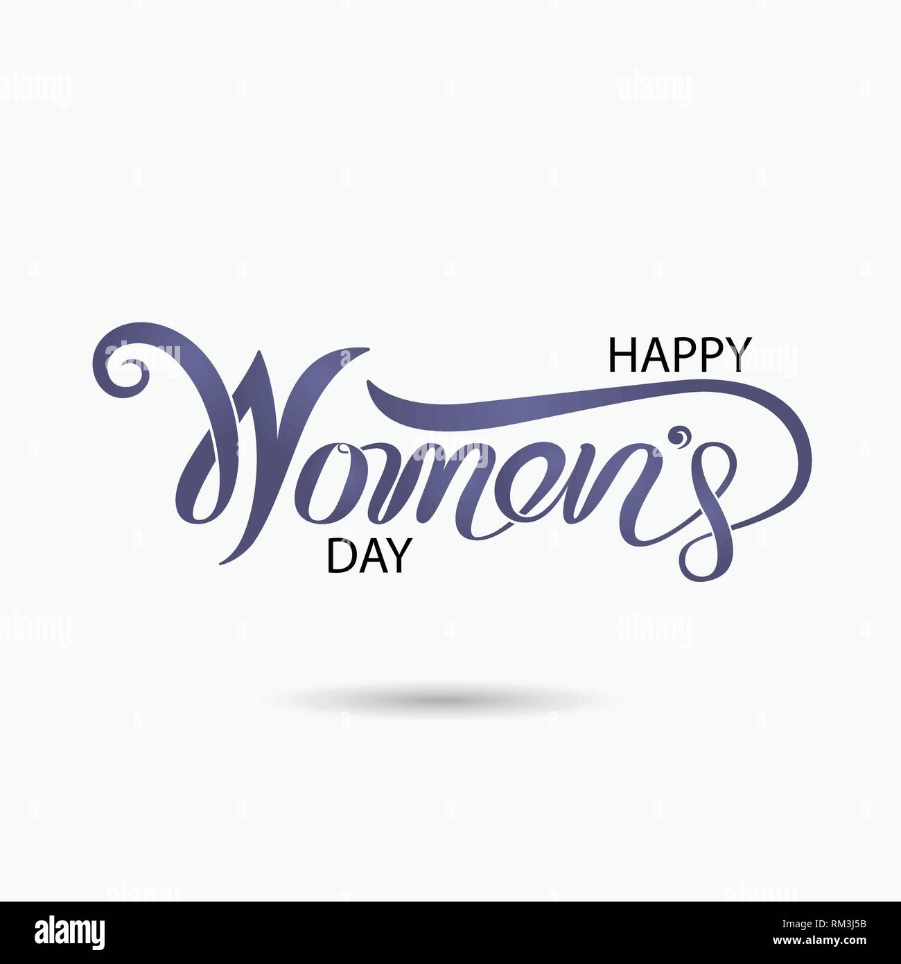 La Journée de la femme heureuse rose des éléments de conception typographique. La journée internationale de la femme journée de la femme.L'icône Symbole. Design minimaliste pour la Journée internationale de la femme Illustration de Vecteur