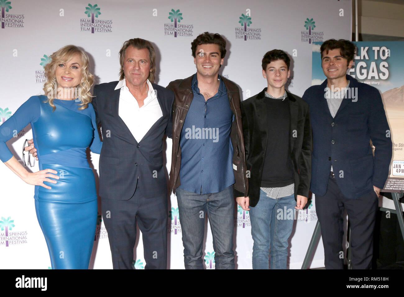 Première mondiale de 'à pied de Vegas' tenu à la Richards Centre for the Arts à Palm Springs, Californie. Avec : Eileen Davidson, Vince Van Patten, Duc Van Patten, Jesse Van Patten, Vinny Van Patten Où : Palm Springs, California, United States Quand : 11 Jan 2019 Credit : Nicky Nelson/WENN.com Banque D'Images