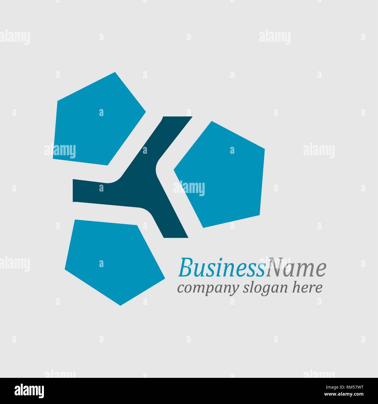 La conception géométrique de l'emblème Illustration de Vecteur