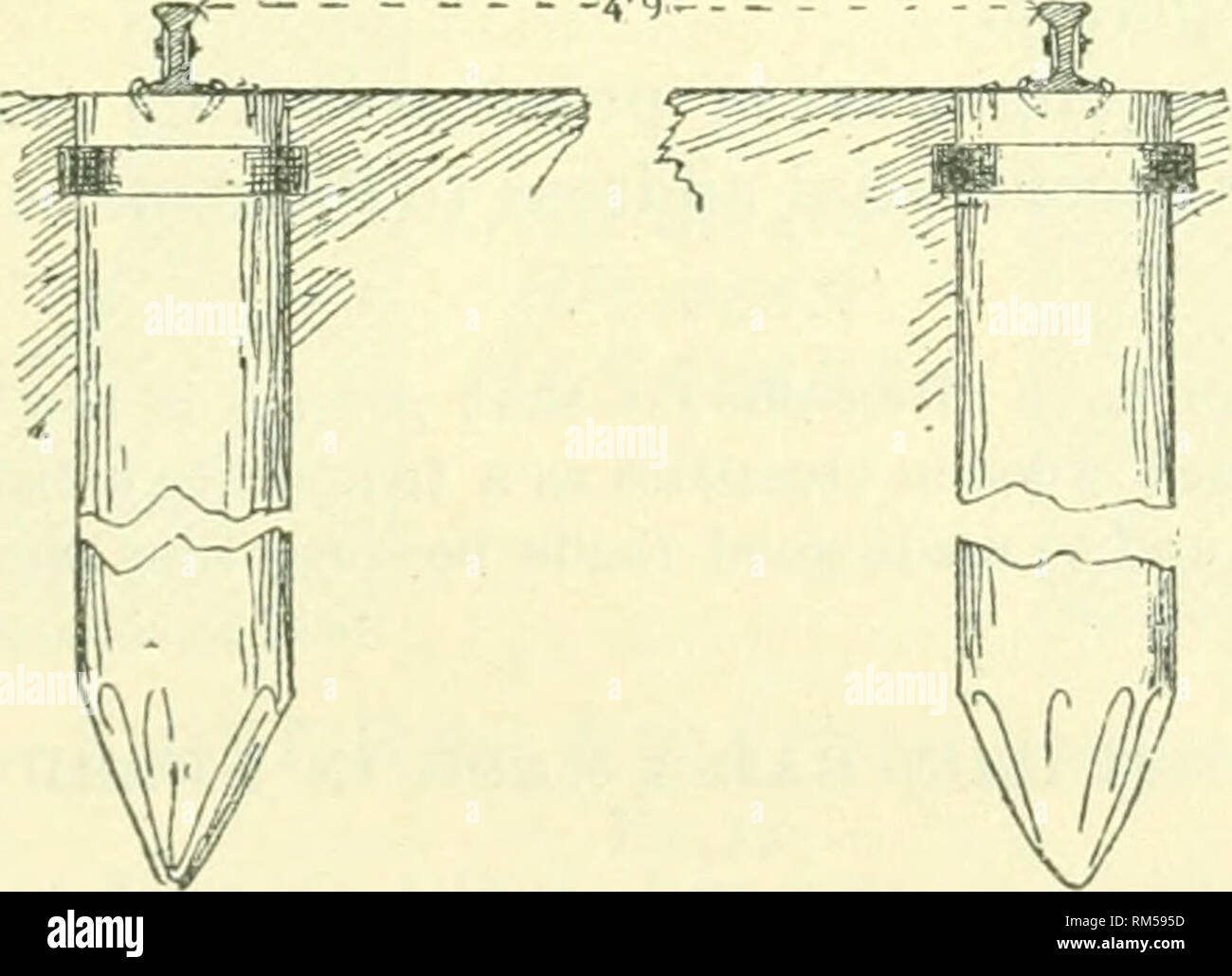 . Rapport annuel du Conseil d'administration de la Smithsonian Institution. Smithsonian Institution, Smithsonian Institution. Archives ; découvertes de la science. Fig. 40. La voie du standard Camden et Amboy Railroad, ik:il. À partir d'un dessin dans l'IHE U S Musée National faite à partir d'une gravure en "ingénierie en Amérique du Nord" hy &Lt ; ;. Stevenson, London, 1837 11 Cochon montre comment ce rail a été utilisé sur une superstructure sur les pieux à travers les prés marécageux et la masse. 4*9'- "M. Veuillez noter que ces images sont extraites de la page numérisée des images qui peuvent avoir été retouchées numériquement pour lire Banque D'Images