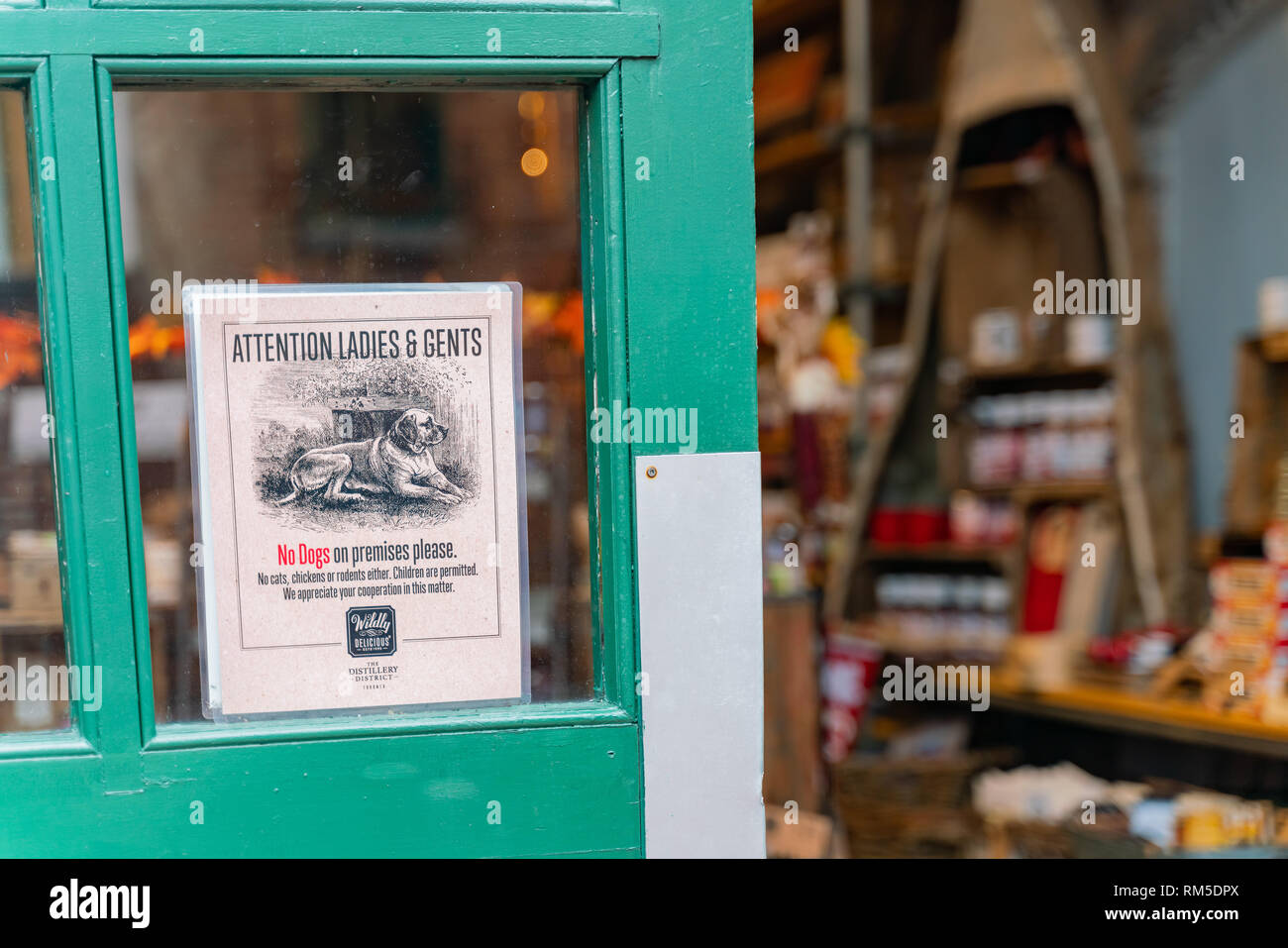 Toronto, le 5 oct. : Balade dans le quartier historique de la Distillerie le Oct 5, 2018 à Tornoto, Canada Banque D'Images