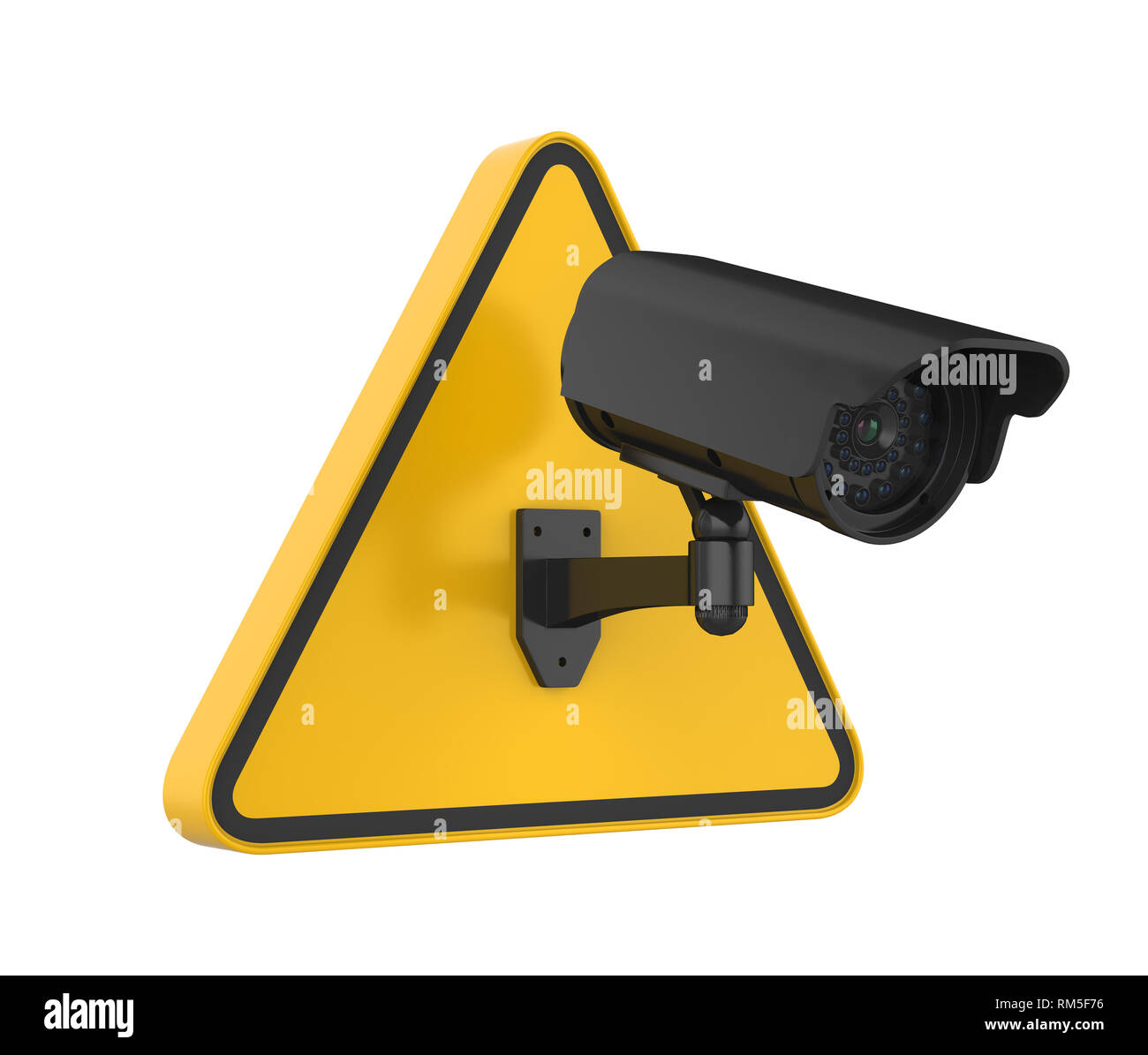 Caméra de sécurité CCTV Surveillance isolé Sign Banque D'Images