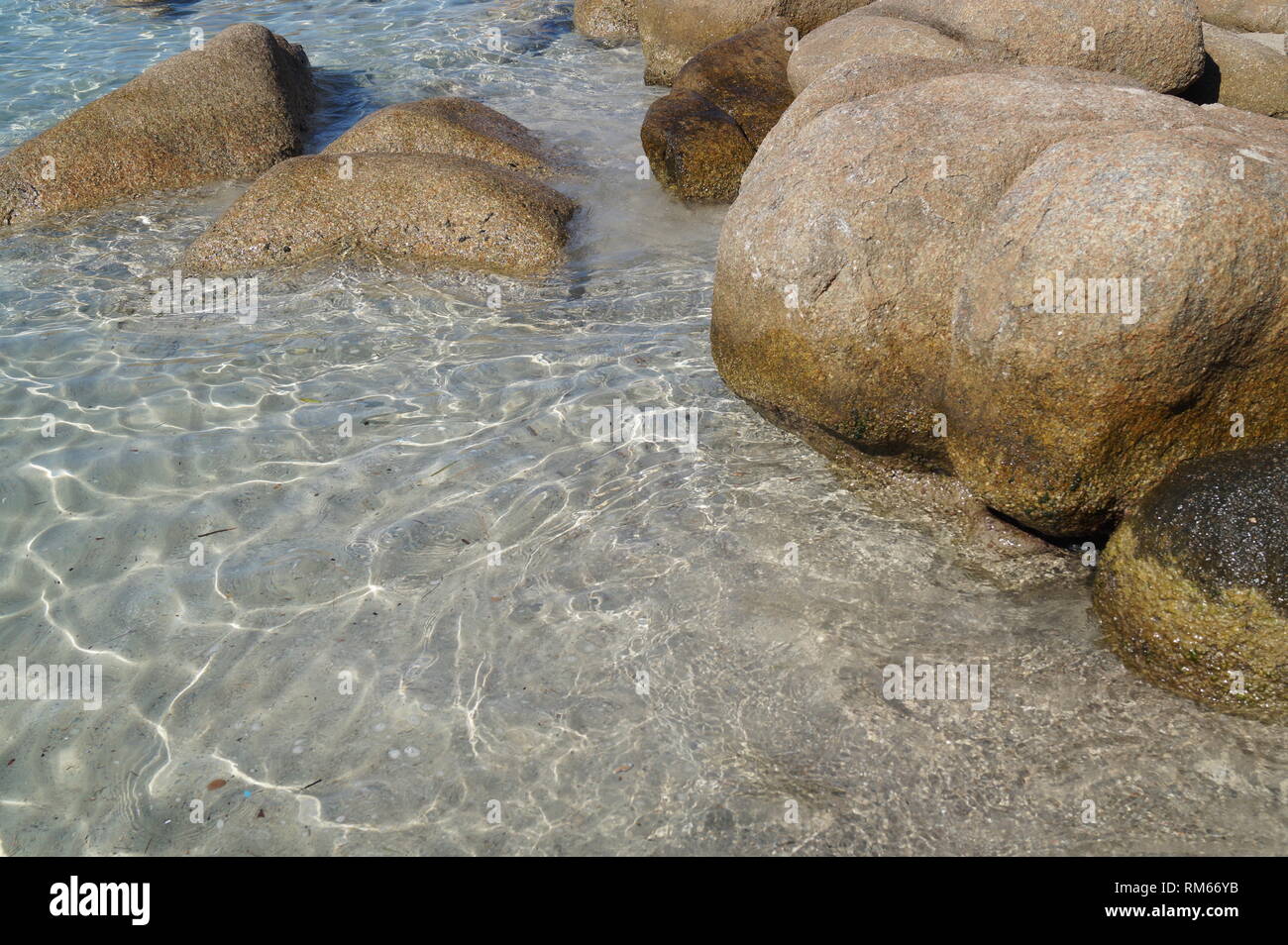 Belles plages - Santa Giulia Brach, Corse du Sud, Porto Vecchio Corse Banque D'Images