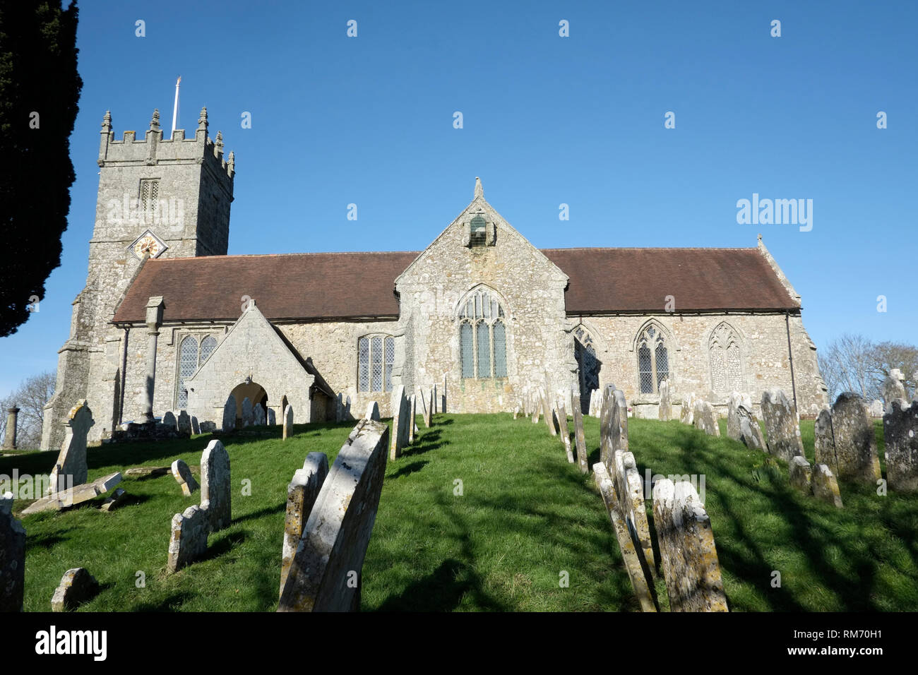 All Saints Church, Godshill, île de Wight, au Royaume-Uni. Banque D'Images