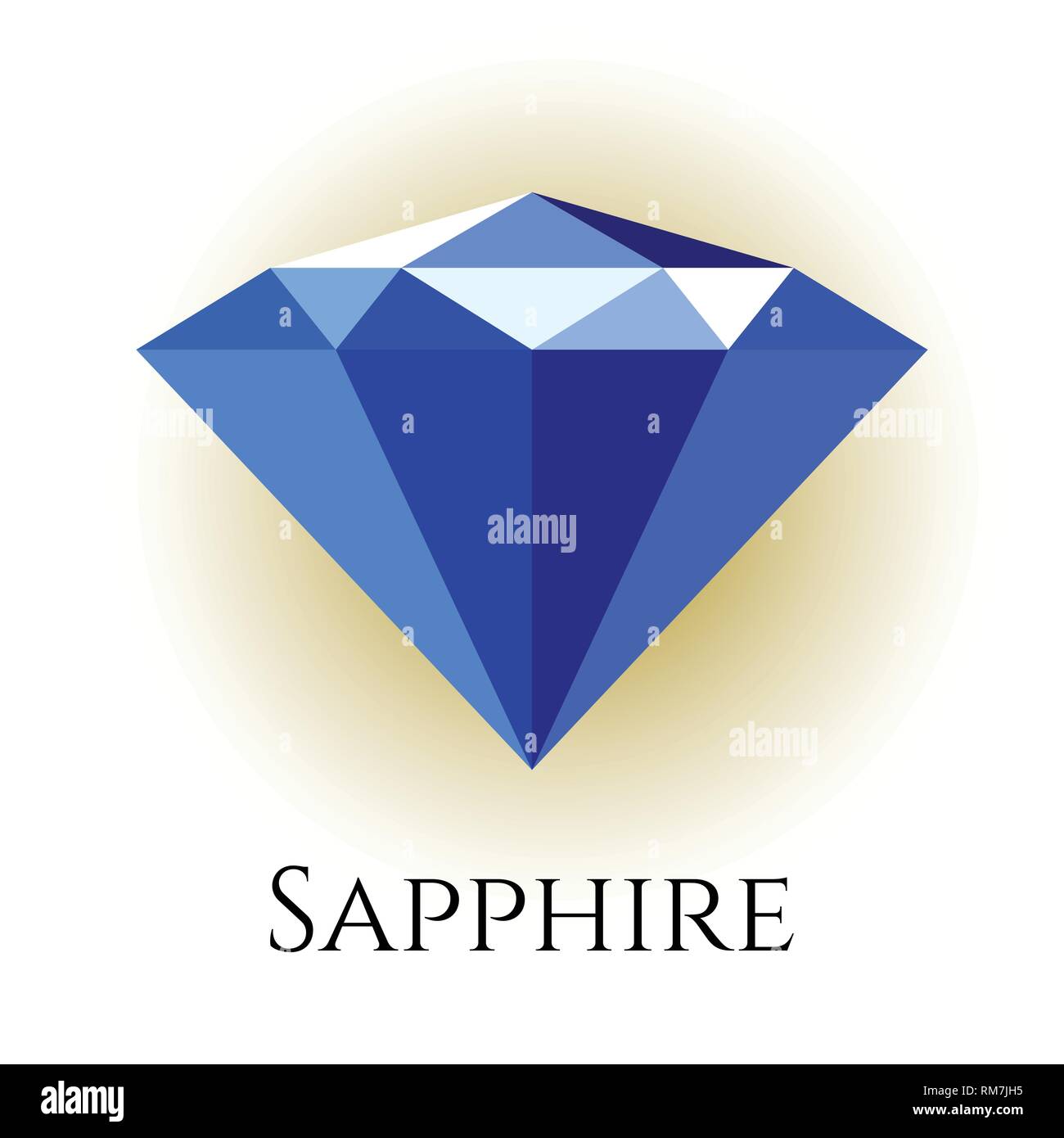 Vector illustration of blue shine crystal triangle isolé. Symbole Diamant Illustration de Vecteur
