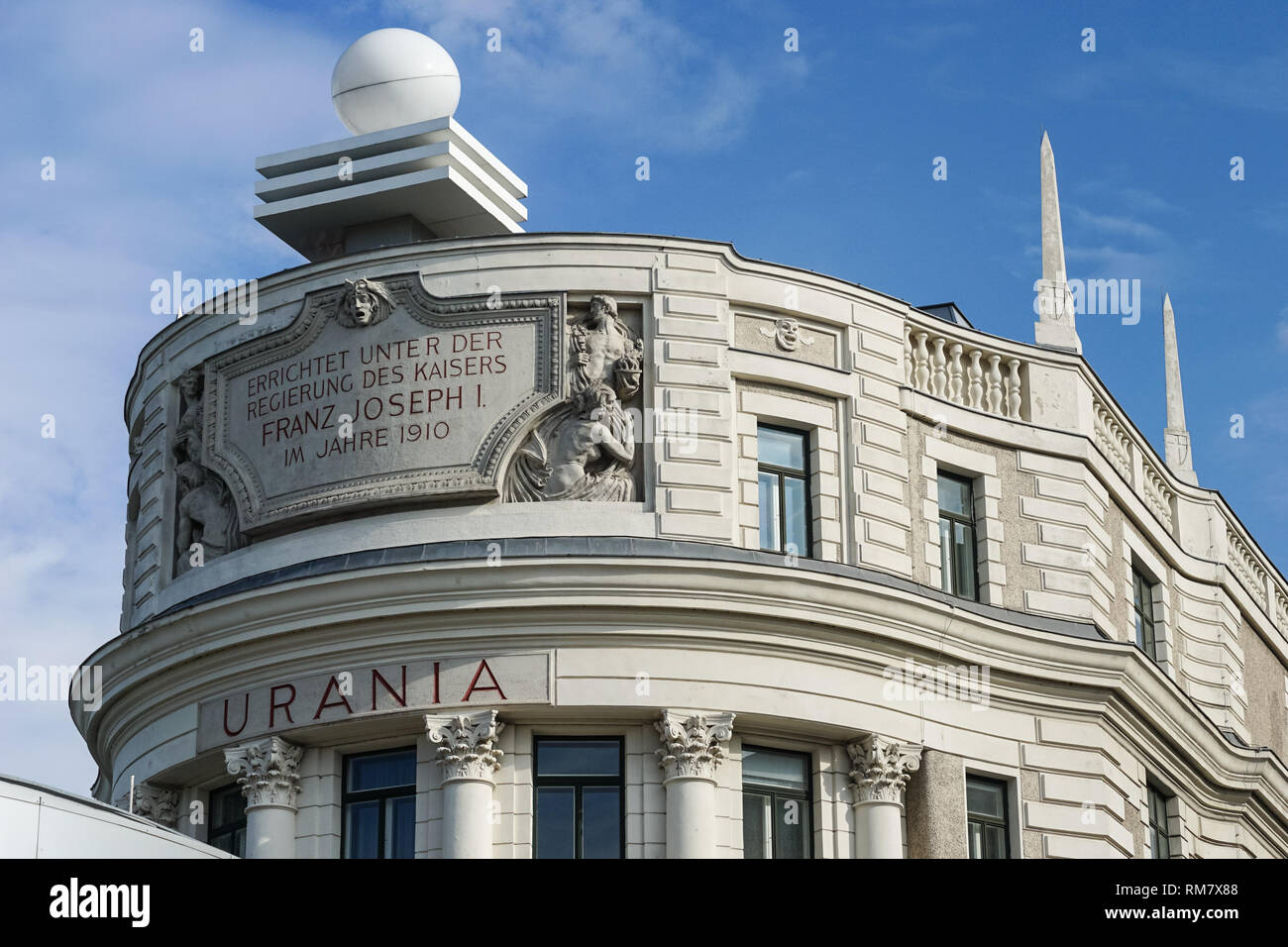 Urania bâtiment Art Nouveau à Vienne, Autriche Banque D'Images