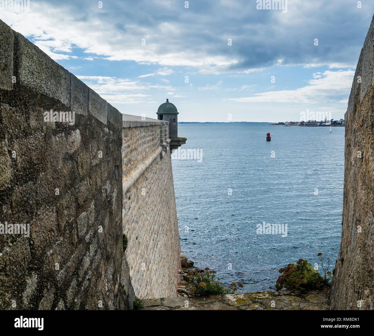 France, Morbihan, Port Louis Citadelle remanié par Vauban, à l'entrée du port de Lorient Banque D'Images