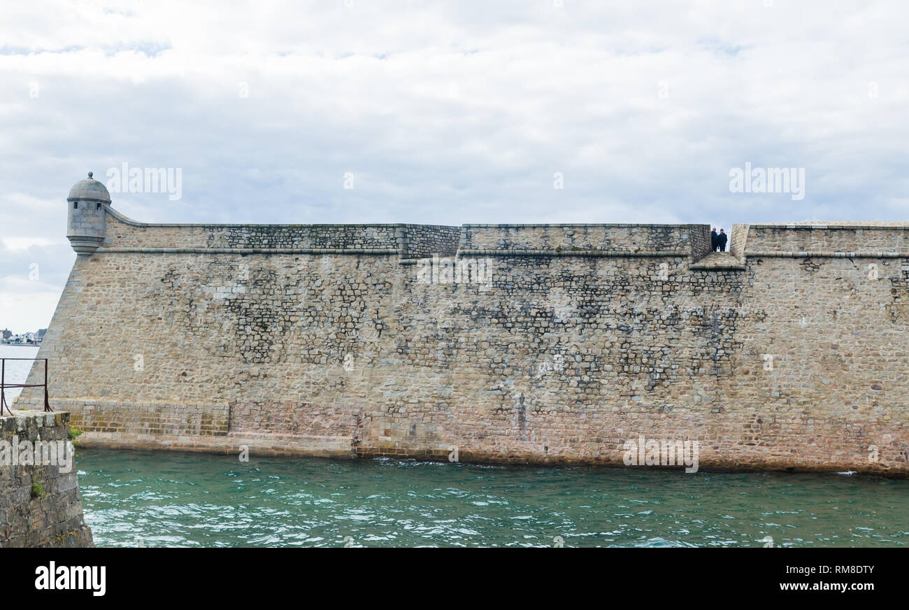 France, Morbihan, Port Louis Citadelle remanié par Vauban, à l'entrée du port de Lorient Banque D'Images