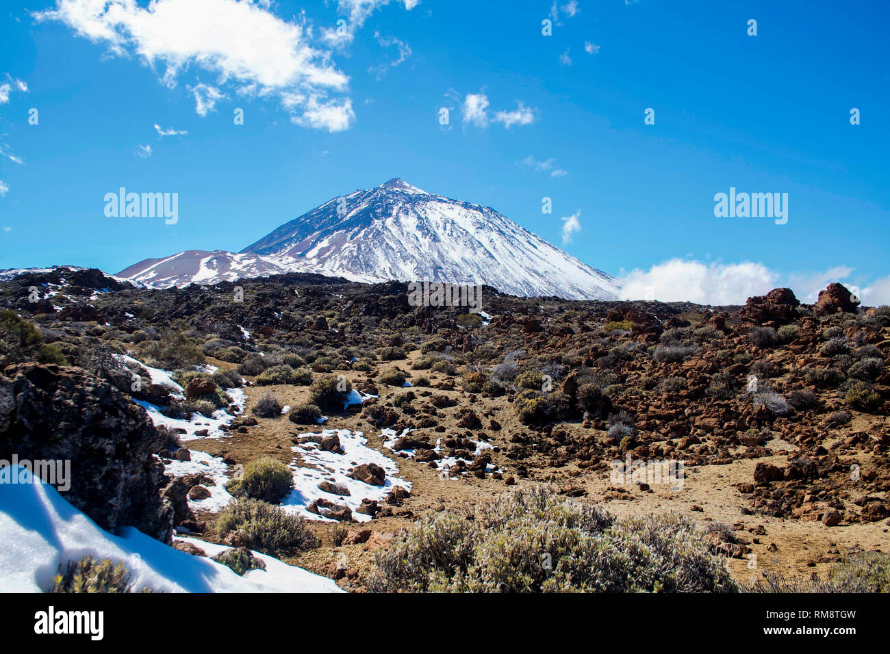 Côté nord du Teide, Tenerife Banque D'Images