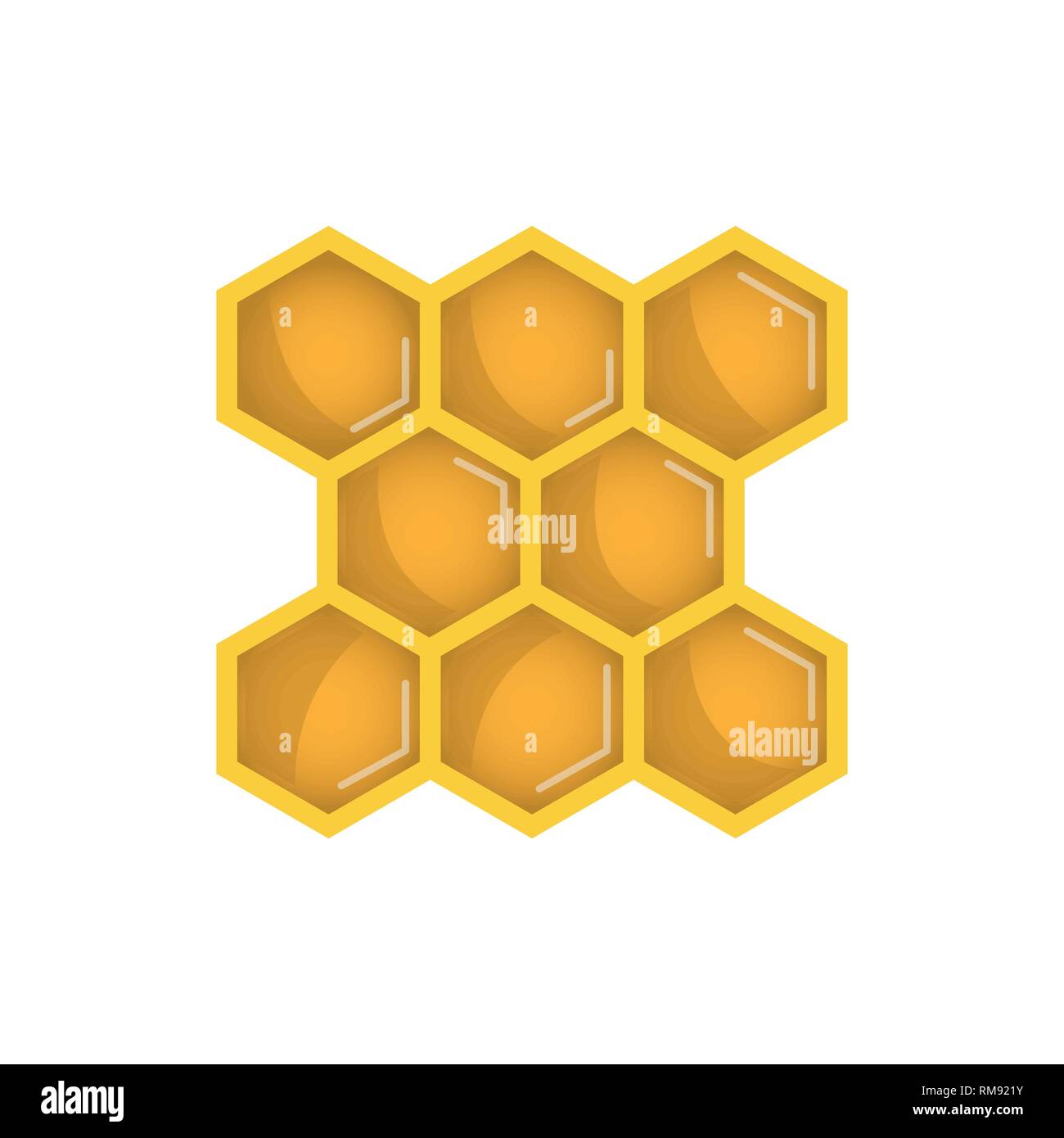Pour l'icône d'abeilles web, mobile et des infographies. En nid d'abeille dessiné à la main et de l'icône. Nid d'abeille et de l'icône vecteur Illustration de Vecteur