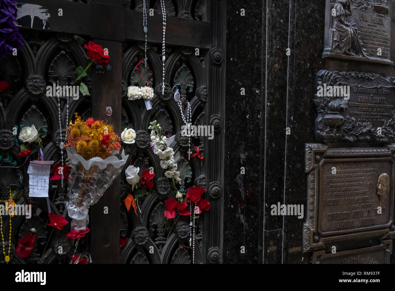 Caveau de famille d'Eva Peron à Buenos Aires, Argentine Banque D'Images