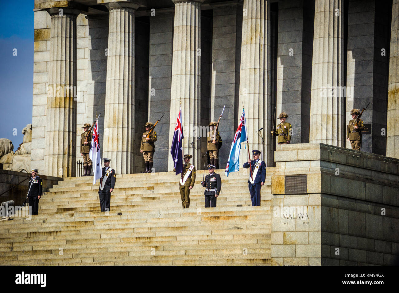 La Journée de l'ANZAC parade de 2018 à St Kilda Road, Melbourne, Victoria, Australie. Banque D'Images