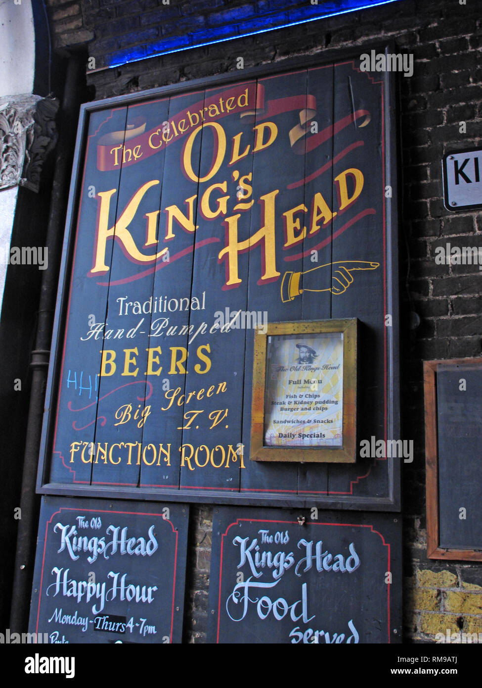 Old Kings Head Pub, Southwark - Tête du roi Cour, Grand Londres, Angleterre du Sud-Est, Royaume-Uni, SE1 1NA Banque D'Images