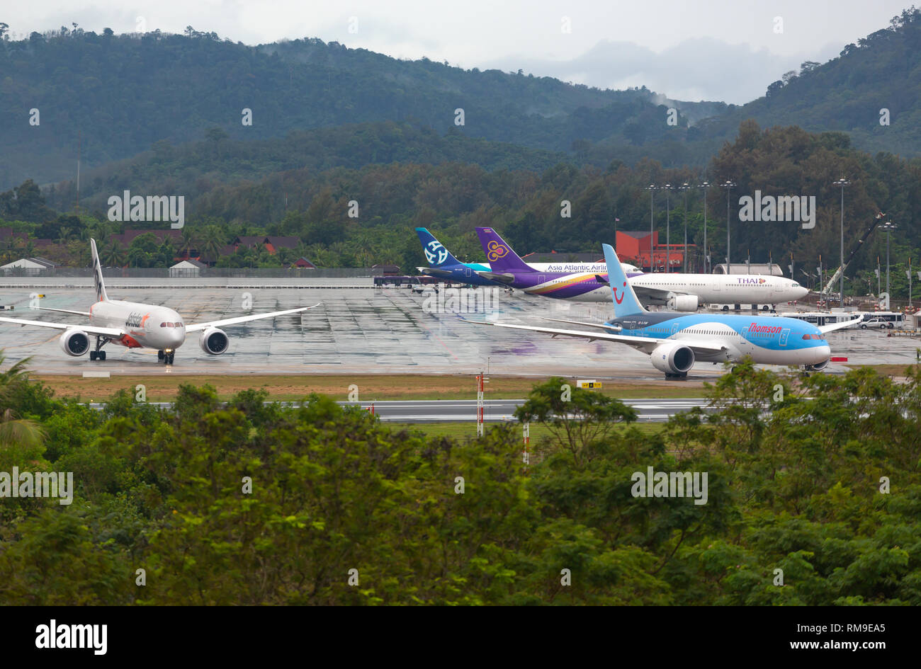 Dreamliner prêt à décoller Banque D'Images