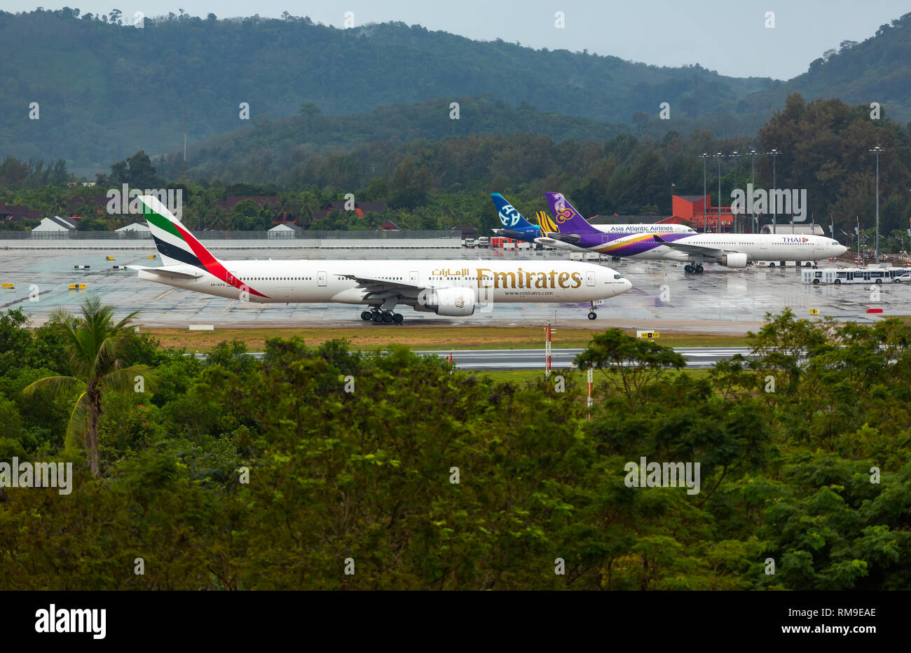 Boeing Unis prêt à décoller Banque D'Images