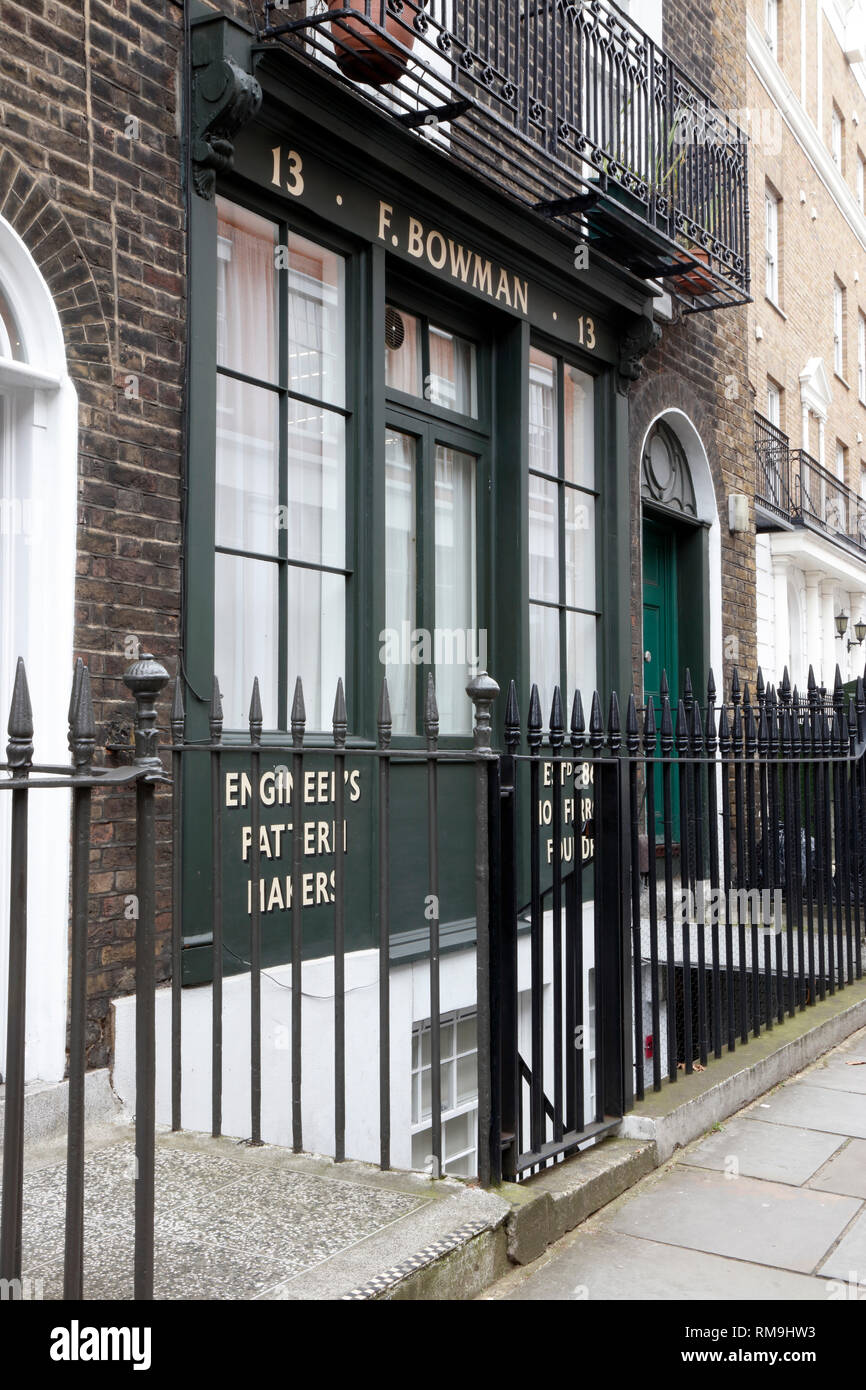 F. Bowman old shop avant sur Amwell Street, Finsbury, Londres, Royaume-Uni Banque D'Images