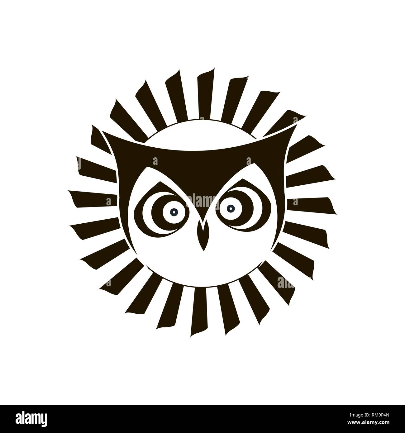 Logo Owl. Style linéaire moderne. Symbole de la création. Concept Design. L'emblème de la chouette. Simple signe de vecteur. Abstract bird pour conception de logo, t-shirt, sac, ta Illustration de Vecteur