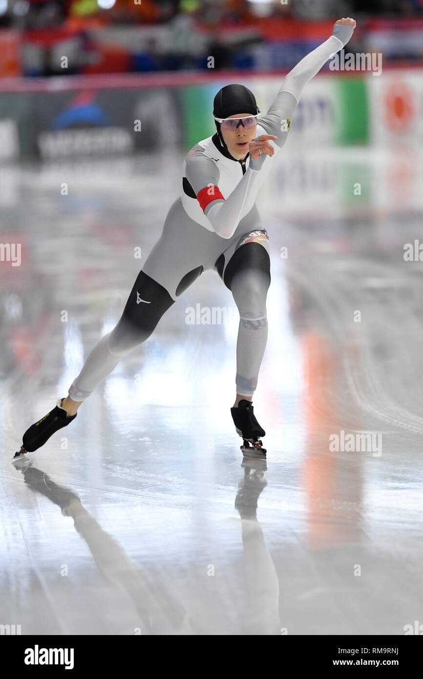 Distances individuelles 2019 ISU Patinage de vitesse au Max Aicher Arena à Inzell, Allemagne le 10 février 2019. Roxanne Dufter (GER) sur 1500 mètres : Soenar Chamid Crédit/SCS/AFLO/Alamy Live News Banque D'Images