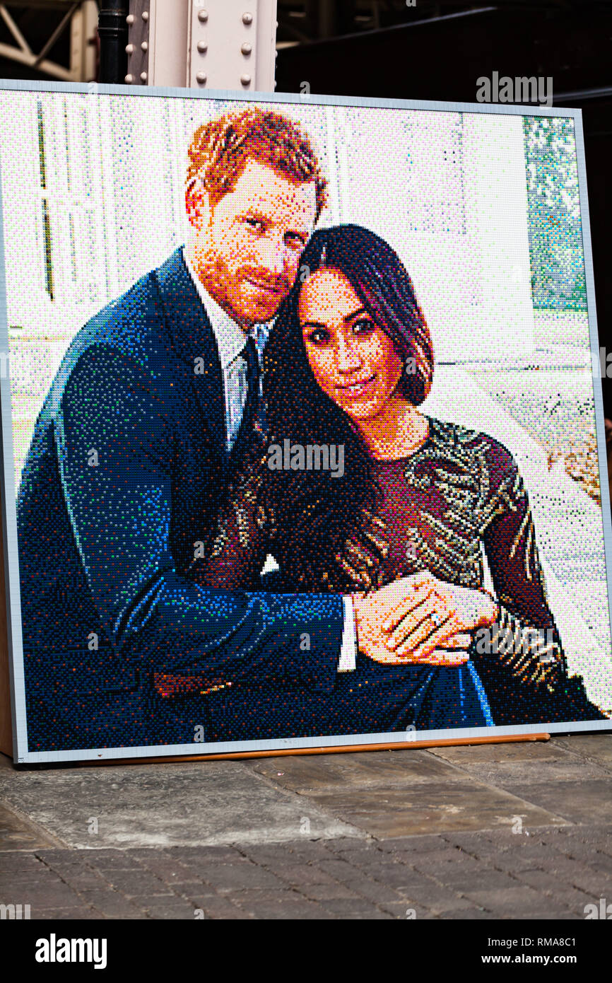 BIRMINGHAM, UK - Mars 2018 Photographie de la couple royal britannique, le duc et la duchesse de Sussex, Royaume-Uni. Le prince Harry et Meghan Markle Frame Banque D'Images