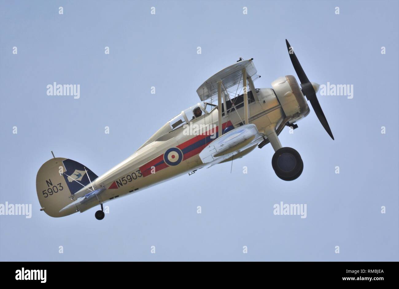 Gloster Gladiator world war 2, le dernier avion bi fighter. Banque D'Images