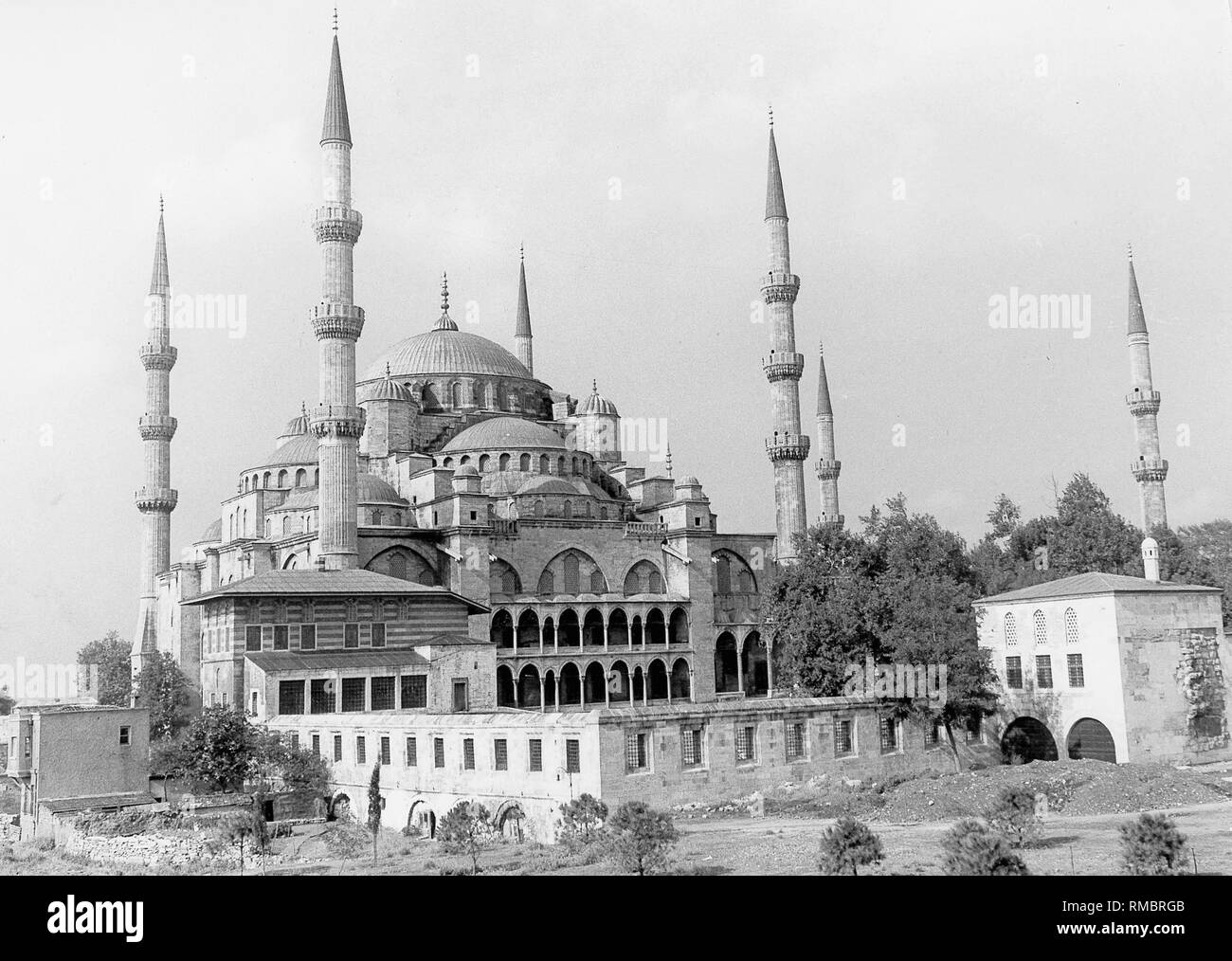 La mosquée bleue (mosquée Sultan Ahmed) à Istanbul. Banque D'Images