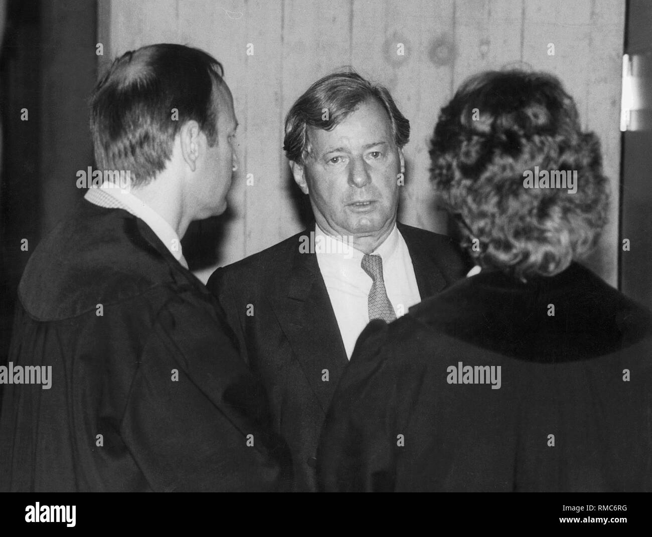 Karl Heckl (centre), un entrepreneur de Munich et président de TSV 1860 Munich Banque D'Images