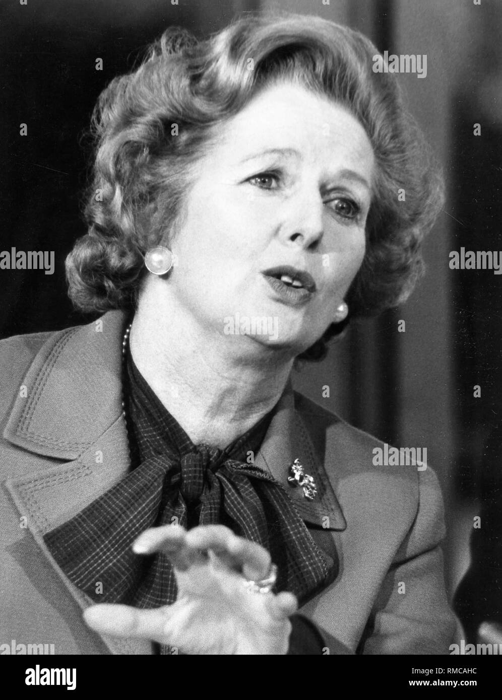 Margaret Thatcher, Premier Ministre britannique. Banque D'Images