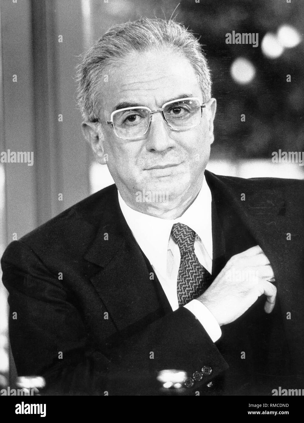 Francesco Cossiga, un président italien. Banque D'Images