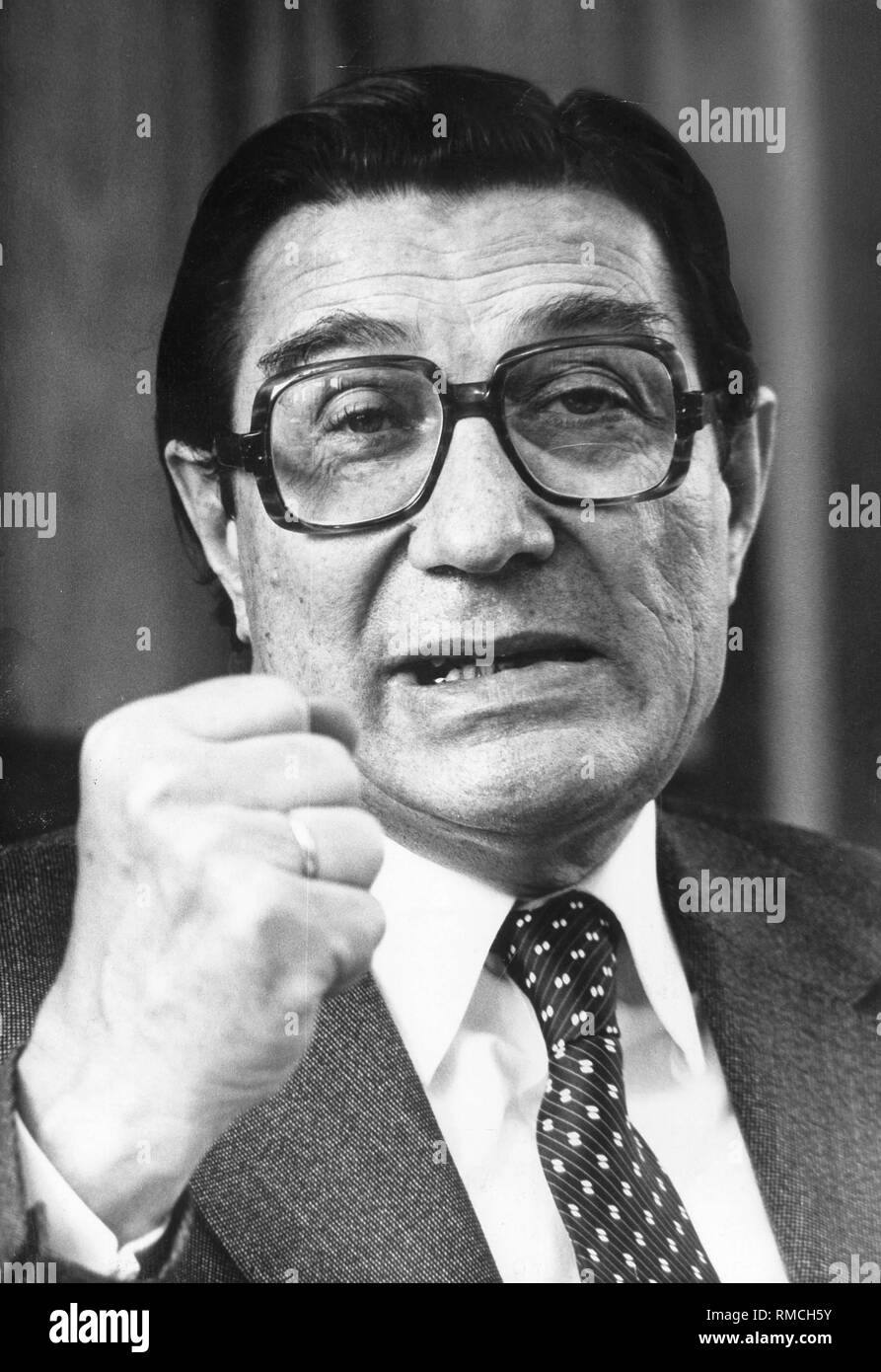 Le ministre fédéral de l'intérieur, Werner Maihofer. Banque D'Images