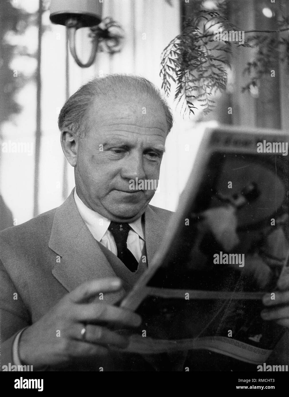 Werner Heisenberg, Prix Nobel de physique allemande (1932). La photo a été prise à la réunion du Prix Nobel, Lindau. Banque D'Images