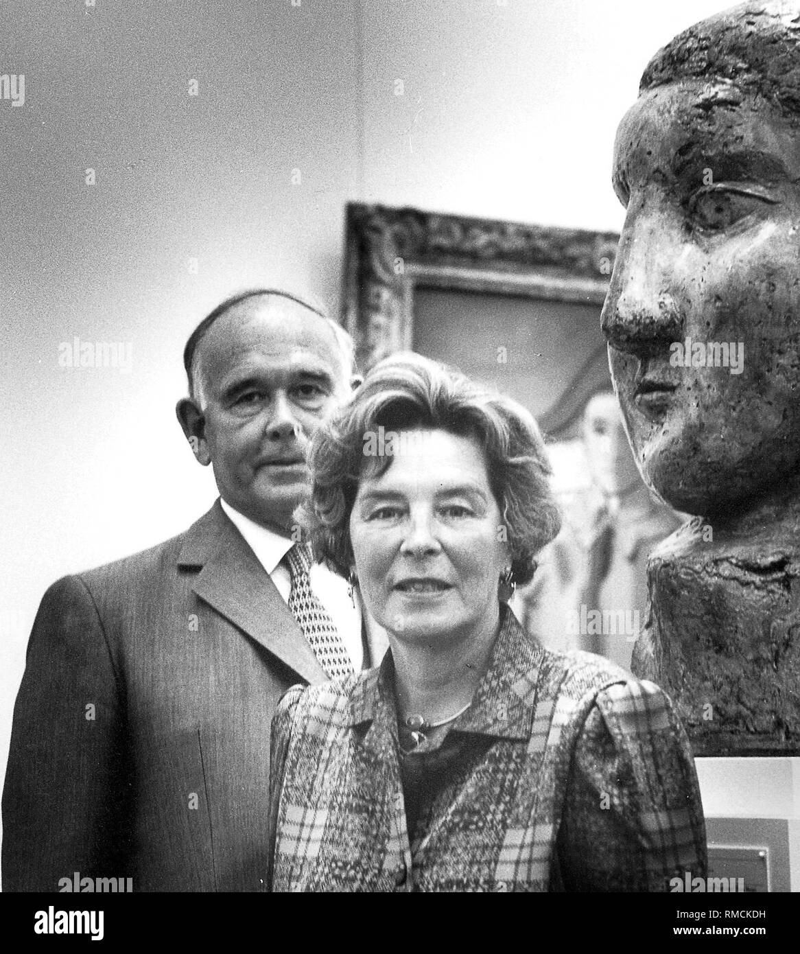 Irene et Peter Ludwig, Allemand des collectionneurs d'art, les clients et les entrepreneurs, Cologne (1987). Banque D'Images