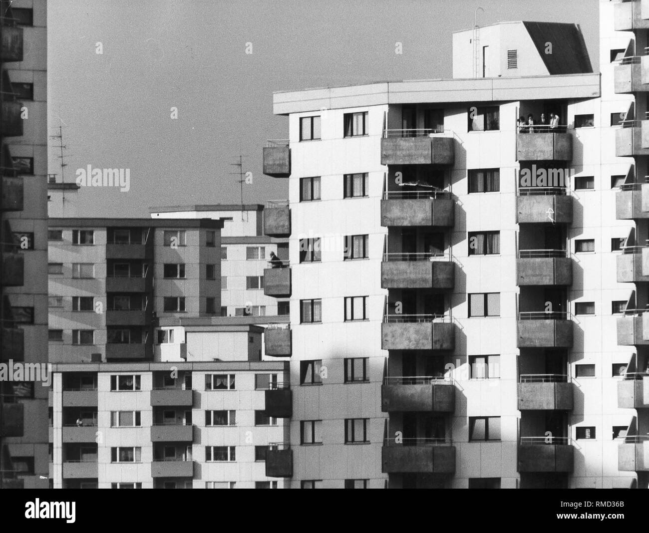 Les bâtiments résidentiels que le logement social dans l'ouest de Berlin. Banque D'Images