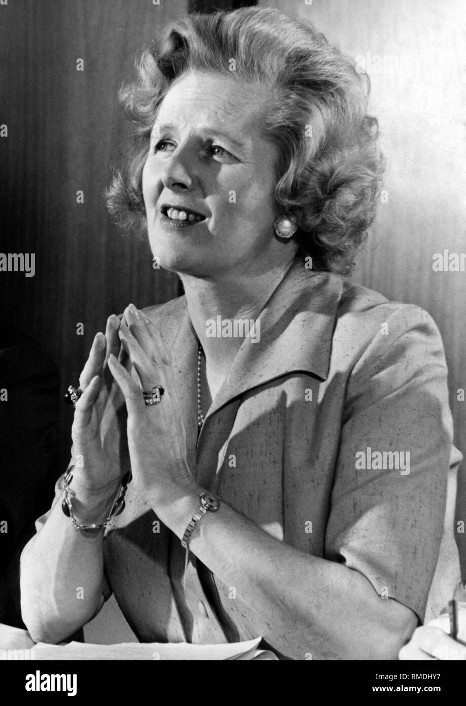 Margaret Thatcher, homme politique, la Grande-Bretagne. Banque D'Images