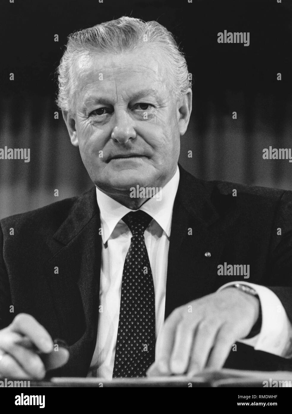 Max Streibl, homme politique, Ministre, Président de la CSU, l'Allemagne, des portraits Banque D'Images