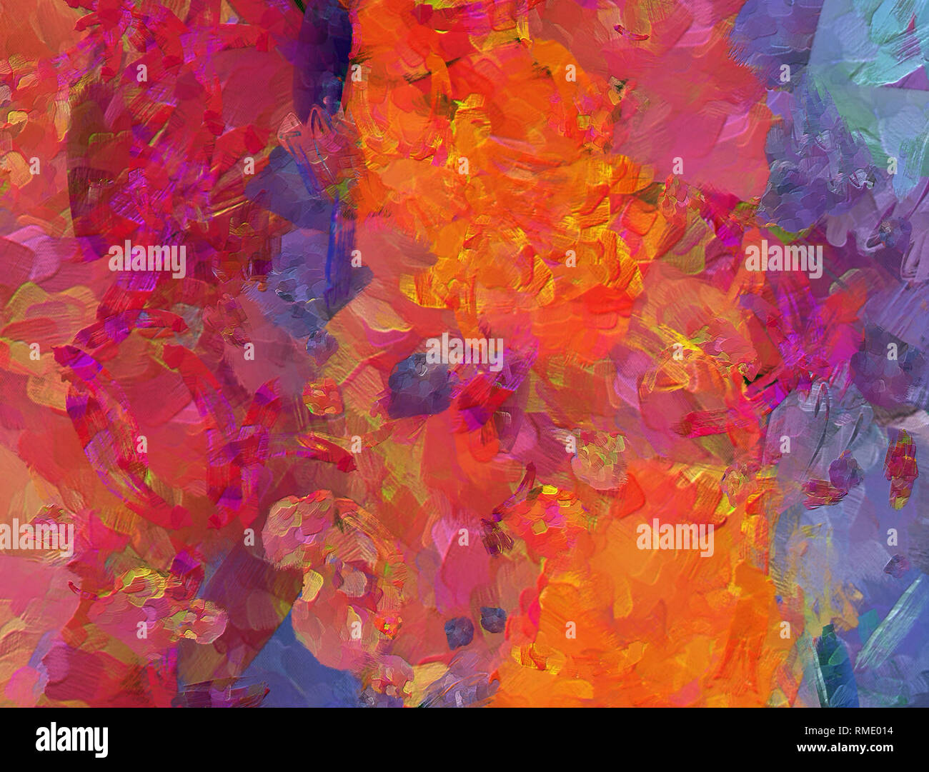 Dessin au pastel à l'huile. Résumé fond couleur. Fine art print. Style impressionnisme abstraction. Le surréalisme moderne de la peinture. Bon comme décor de mur de l'affiche. Banque D'Images