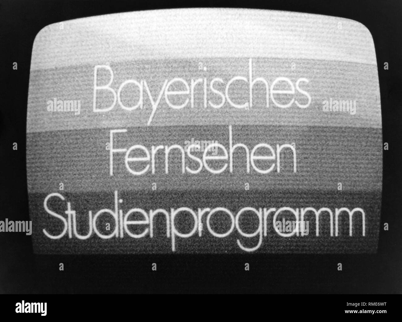 "Bayerisches Fernsehen Studienprogramm' (photo non datée, probablement au début des années 80) Banque D'Images
