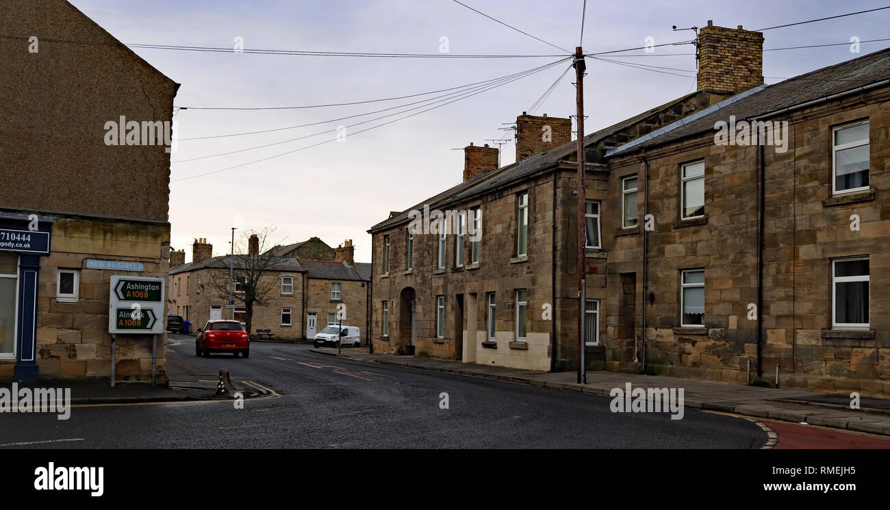High Street Amble Amble est une petite ville sur la côte nord-est de la région de Northumberland, Angleterre du Nord-Est. Cw 6610 Banque D'Images