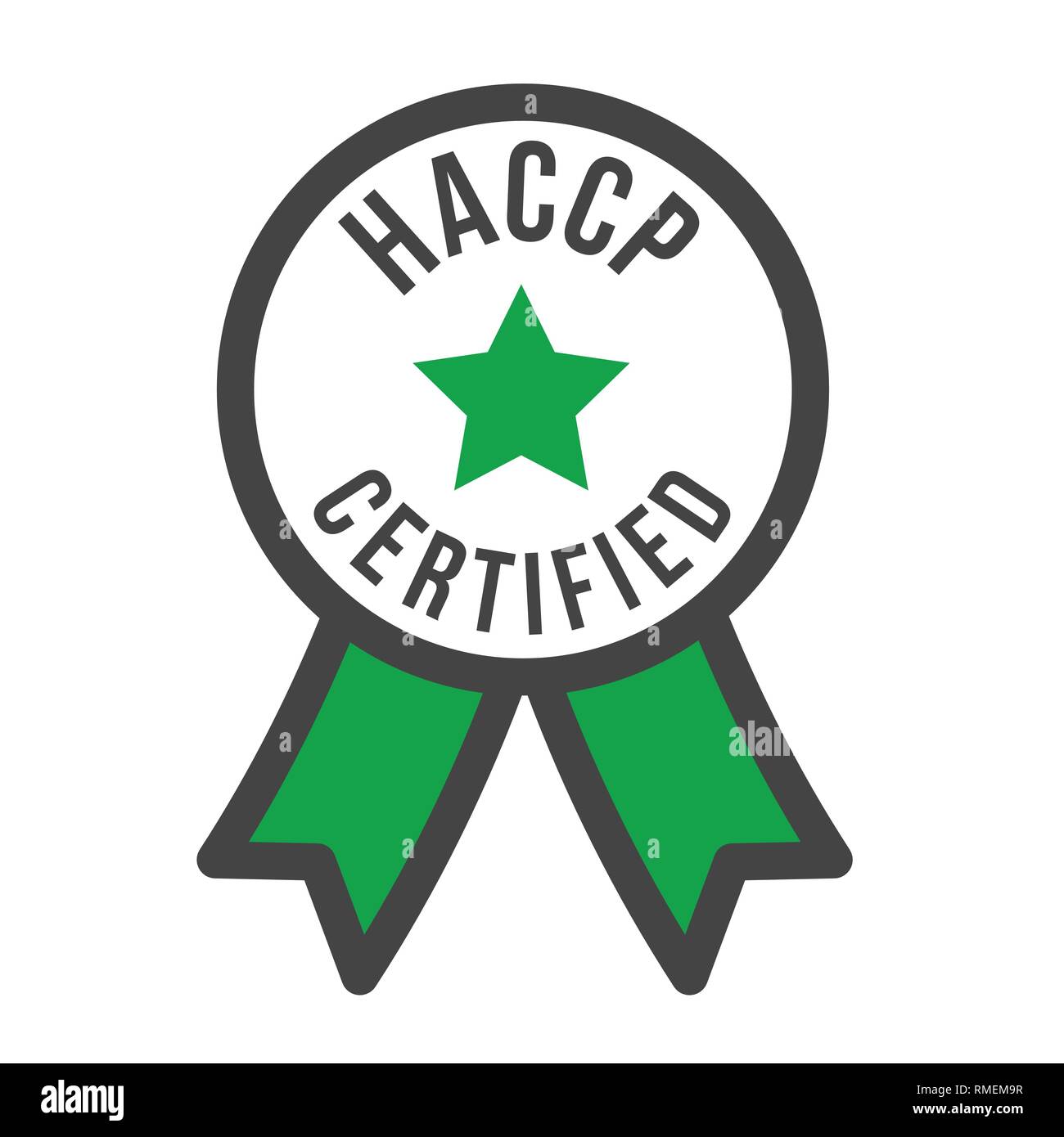 | HACCP Hazard Analysis Critical Control Points icône avec award ou coche Illustration de Vecteur