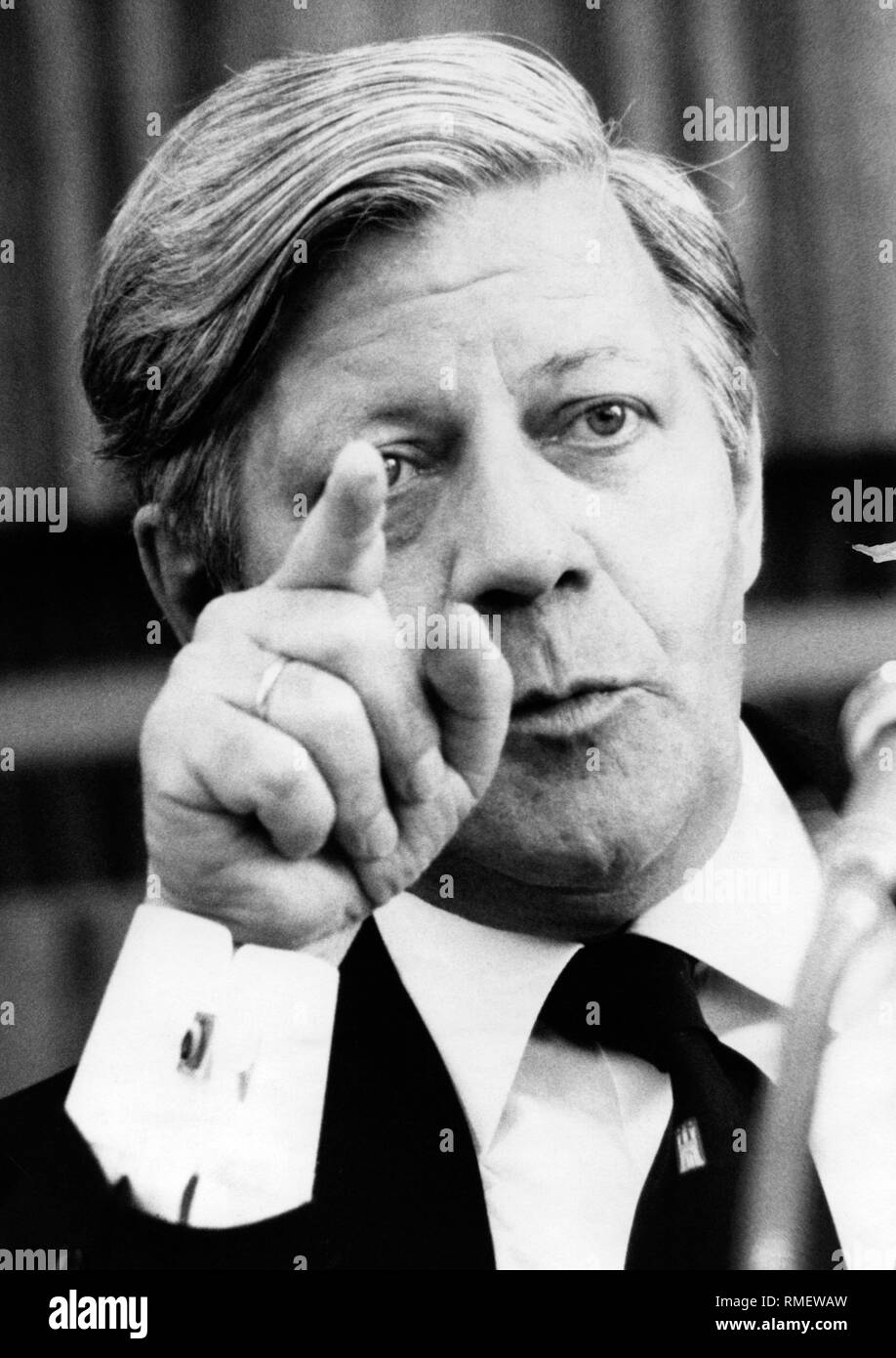 Helmut Schmidt, politicien, SPD, Allemagne, portraits 1977-1980. Banque D'Images
