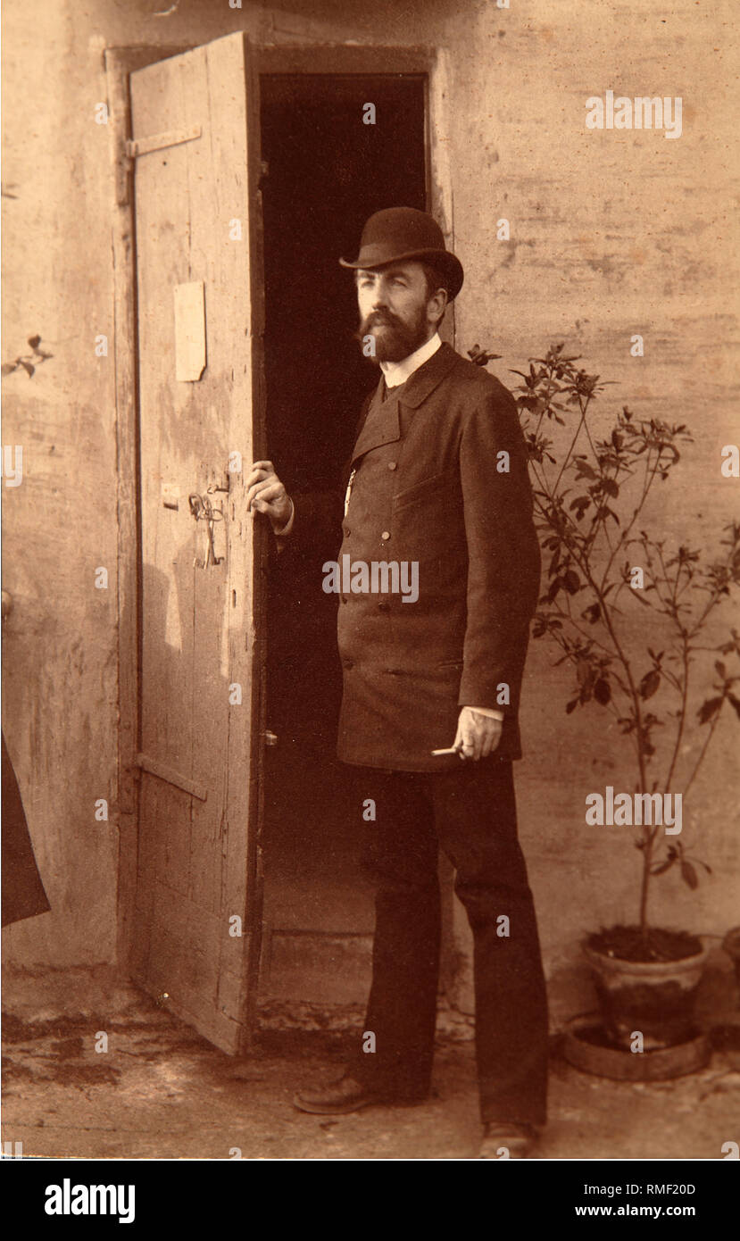 Portrait de l'artiste Vassili Polénov (1844-1927). Photo albumine Banque D'Images