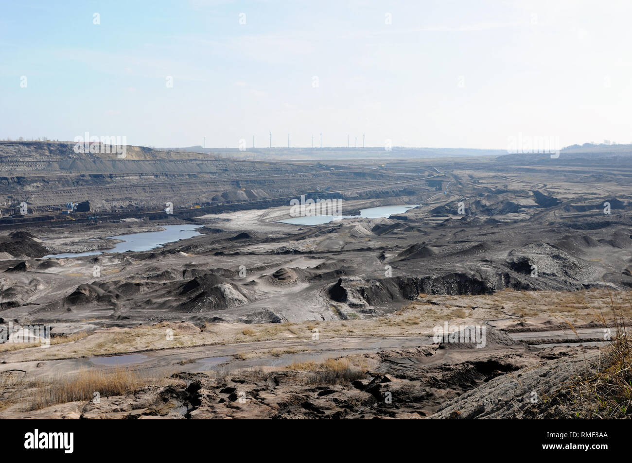 Ouvrir une mine de charbon de l'énergie pour supplyment. Nature destroyment massive. Banque D'Images