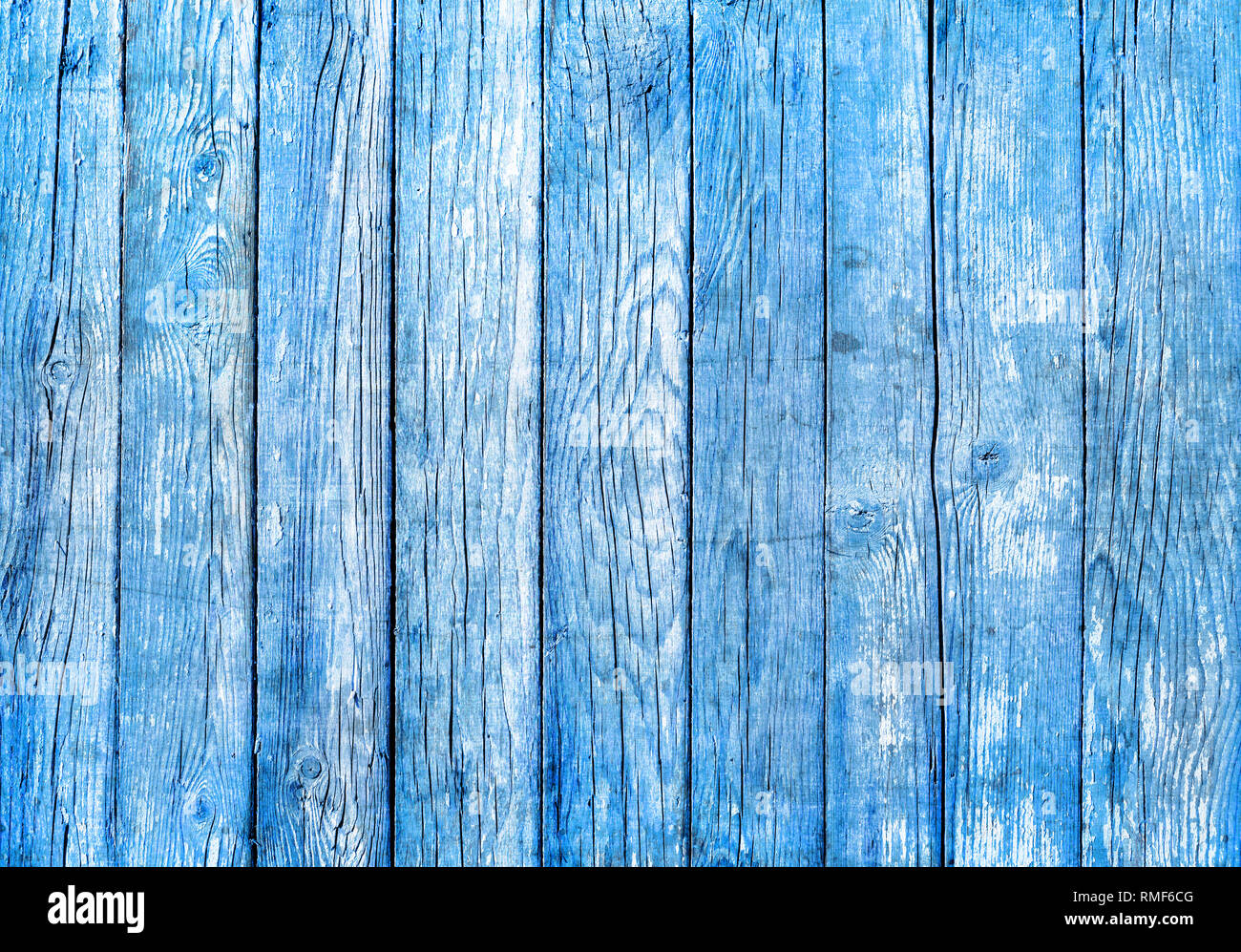 Grunge texture en bois peint bleu Banque D'Images